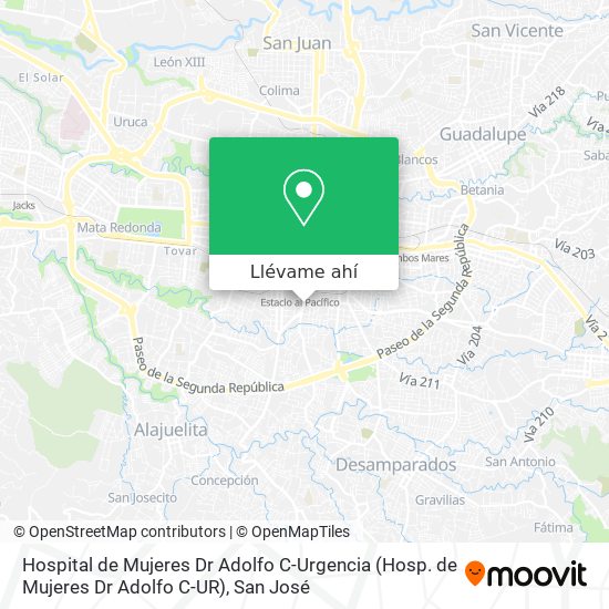 Mapa de Hospital de Mujeres Dr Adolfo C-Urgencia (Hosp. de Mujeres Dr Adolfo C-UR)