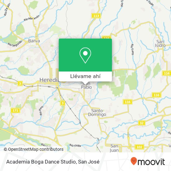 Mapa de Academia Boga Dance Studio