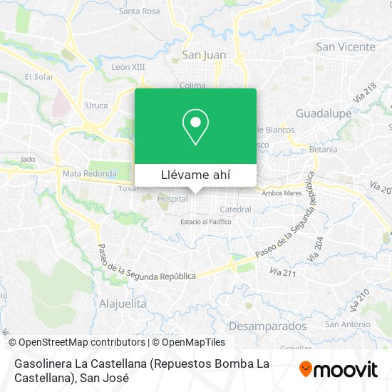 Mapa de Gasolinera La Castellana (Repuestos Bomba La Castellana)