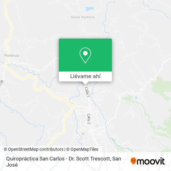 Mapa de Quiropráctica San Carlos - Dr. Scott Trescott