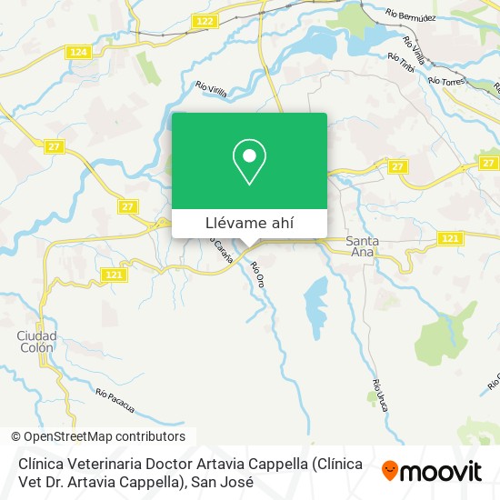 Mapa de Clínica Veterinaria Doctor Artavia Cappella (Clínica Vet Dr. Artavia Cappella)