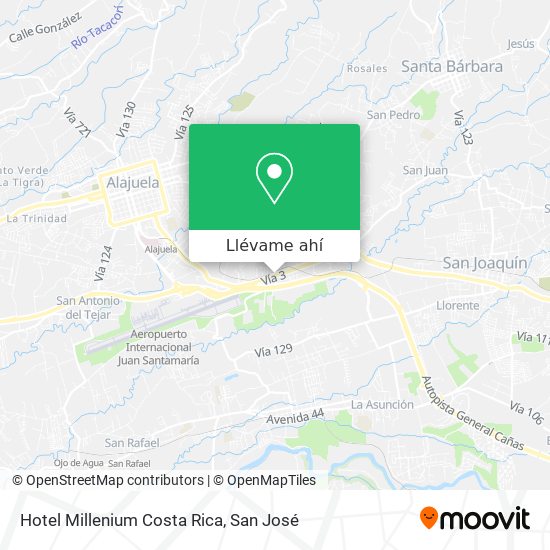 Mapa de Hotel Millenium Costa Rica