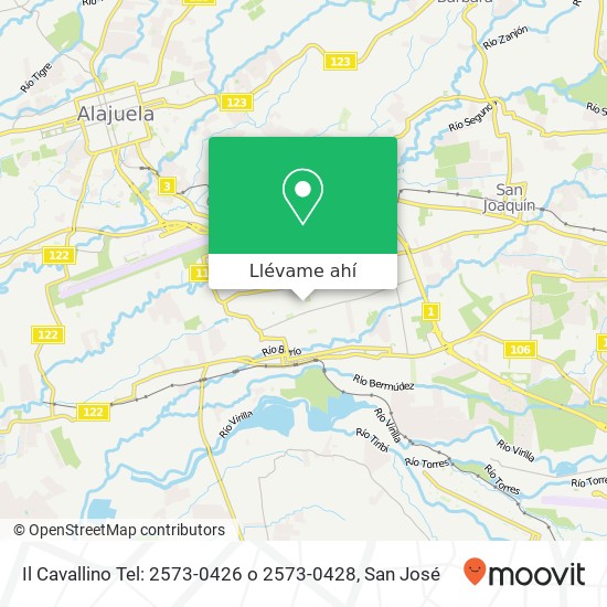 Mapa de Il Cavallino Tel: 2573-0426 o 2573-0428