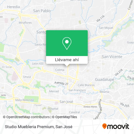 Mapa de Studio Muebleria Premium