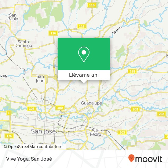 Mapa de Vive Yoga