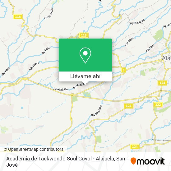 Mapa de Academia de Taekwondo Soul Coyol - Alajuela