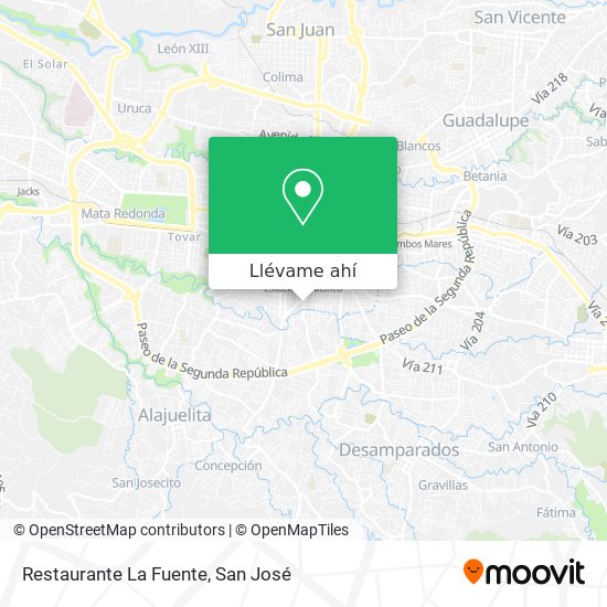 Mapa de Restaurante La Fuente