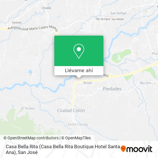 Mapa de Casa Bella Rita (Casa Bella Rita Boutique Hotel Santa Ana)