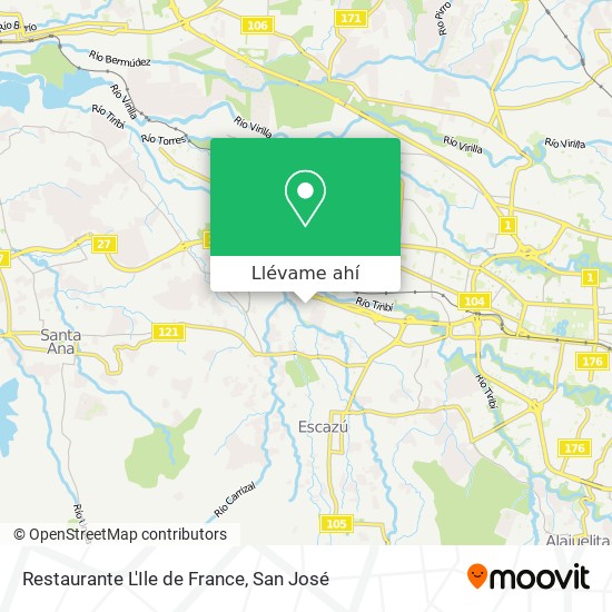 Mapa de Restaurante L'Ile de France