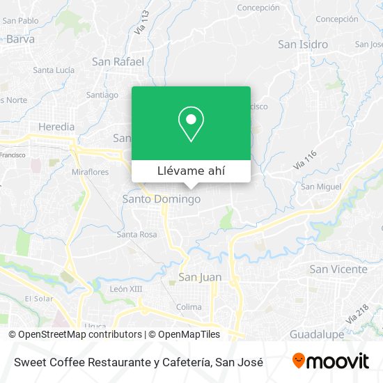 Mapa de Sweet Coffee Restaurante y Cafetería