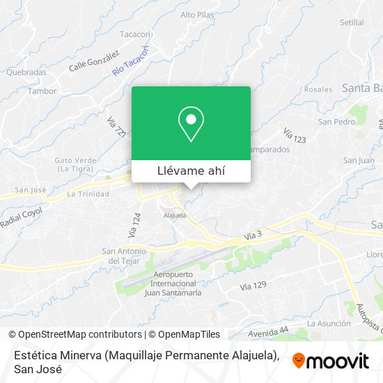 Mapa de Estética Minerva (Maquillaje Permanente Alajuela)
