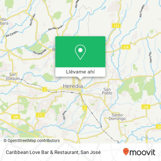 Mapa de Caribbean Love Bar & Restaurant