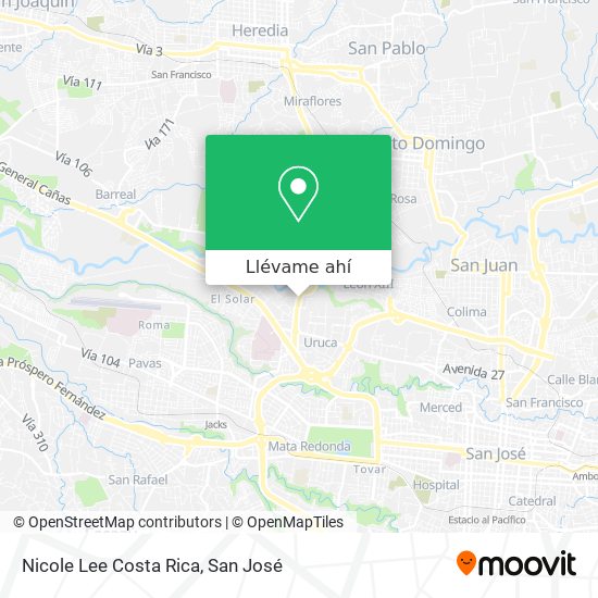Mapa de Nicole Lee Costa Rica