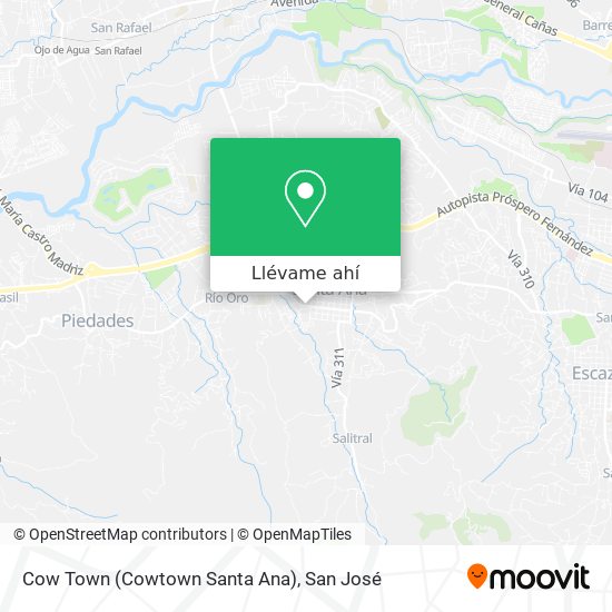 Mapa de Cow Town (Cowtown Santa Ana)