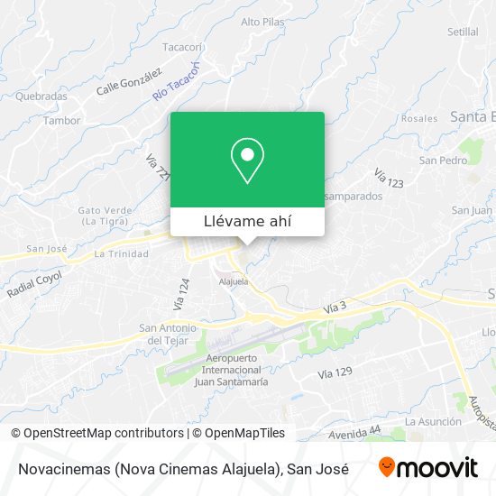 Mapa de Novacinemas (Nova Cinemas Alajuela)