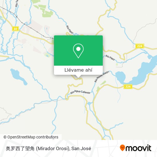 Mapa de 奥罗西了望角 (Mirador Orosi)