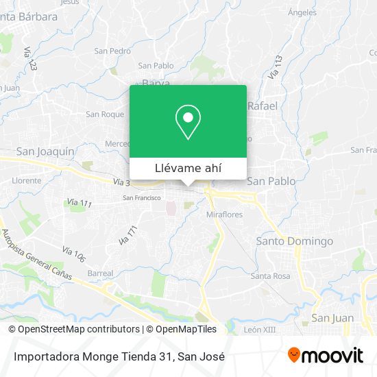 Mapa de Importadora Monge Tienda 31
