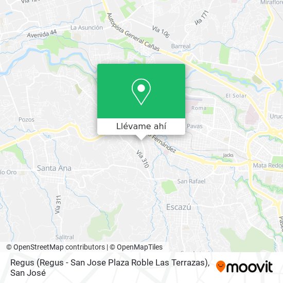 Mapa de Regus (Regus - San Jose Plaza Roble Las Terrazas)