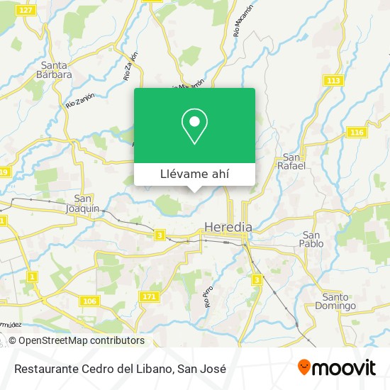 Mapa de Restaurante Cedro del Libano