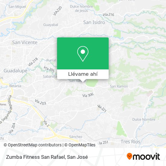 Mapa de Zumba Fitness San Rafael