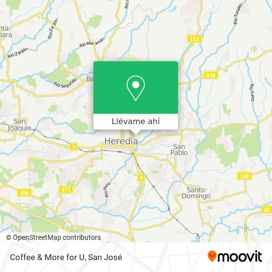 Mapa de Coffee & More for U