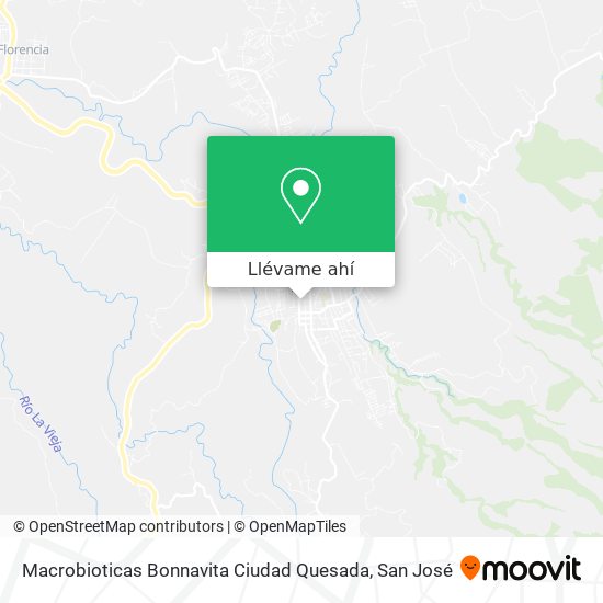 Mapa de Macrobioticas Bonnavita Ciudad Quesada