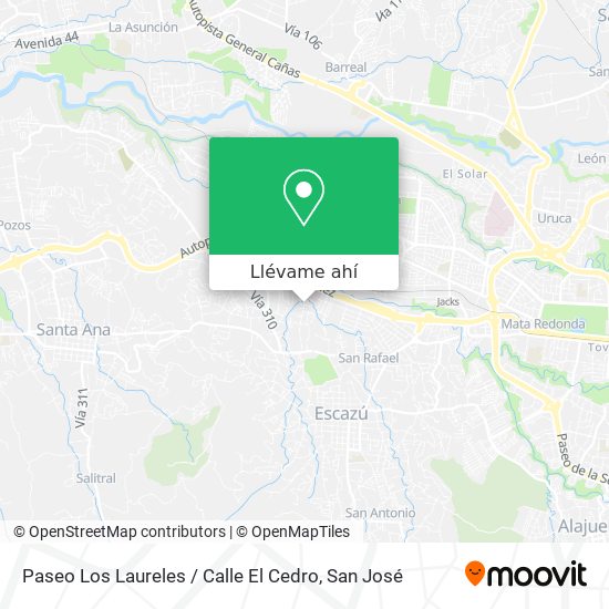 Mapa de Paseo Los Laureles / Calle El Cedro