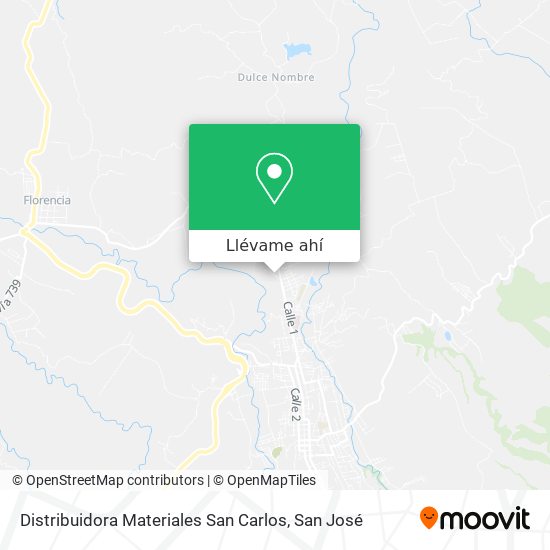 Mapa de Distribuidora Materiales San Carlos