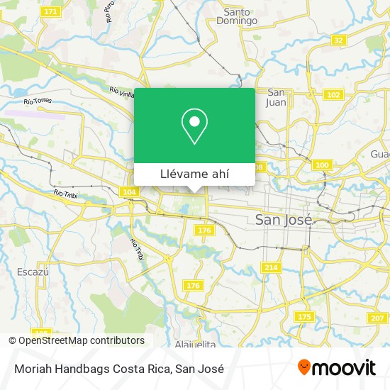 Mapa de Moriah Handbags Costa Rica