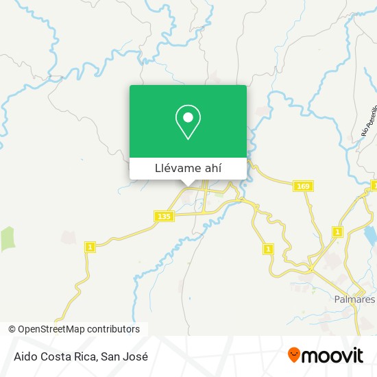 Mapa de Aido Costa Rica