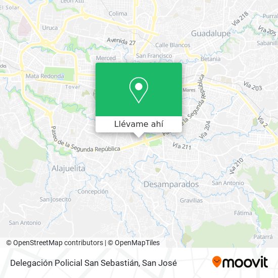 Mapa de Delegación Policial San Sebastián