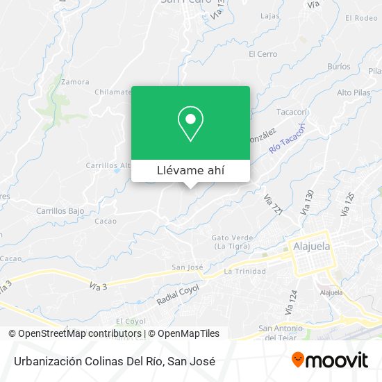 Mapa de Urbanización Colinas Del Río