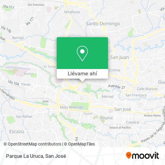 Mapa de Parque La Uruca