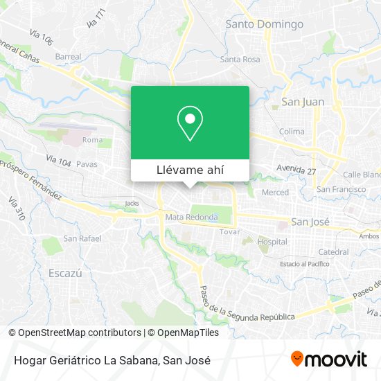 Mapa de Hogar Geriátrico La Sabana