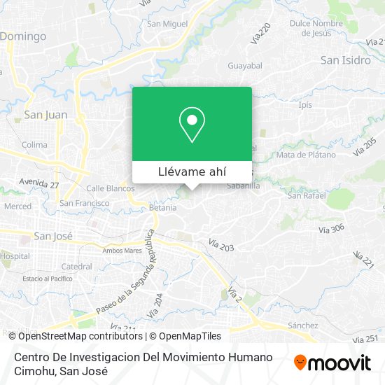 Mapa de Centro De Investigacion Del Movimiento Humano Cimohu