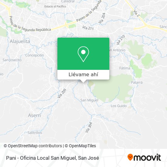 Mapa de Pani - Oficina Local San Miguel