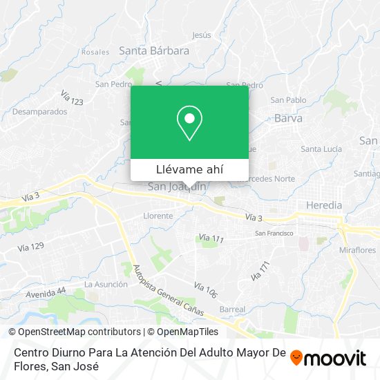 Mapa de Centro Diurno Para La Atención Del Adulto Mayor De Flores