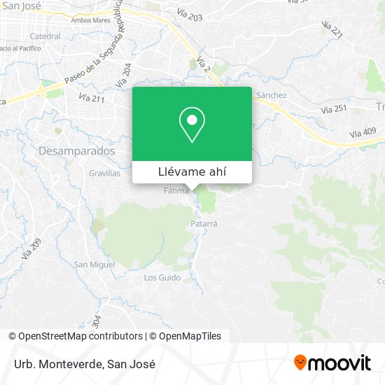Mapa de Urb. Monteverde