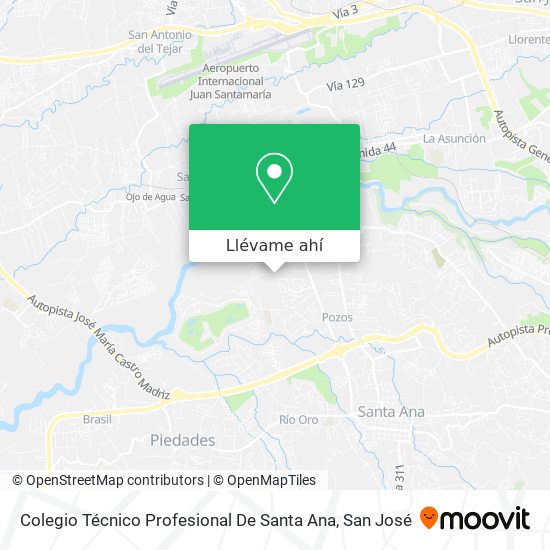 Mapa de Colegio Técnico Profesional De Santa Ana