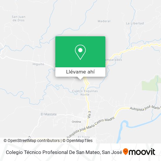 Mapa de Colegio Técnico Profesional De San Mateo