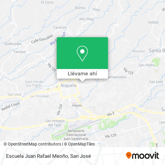 Mapa de Escuela Juan Rafael Meoño