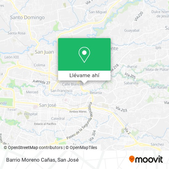 Mapa de Barrio Moreno Cañas