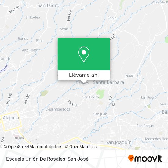 Mapa de Escuela Unión De Rosales