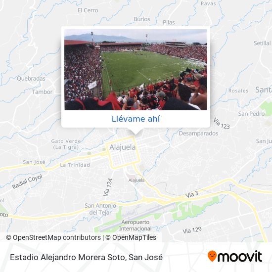 Mapa de Estadio Alejandro Morera Soto