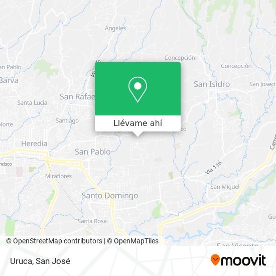 Mapa de Uruca