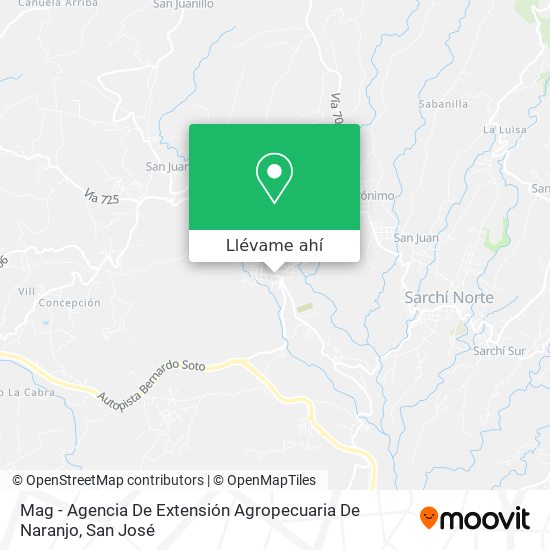 Mapa de Mag - Agencia De Extensión Agropecuaria De Naranjo