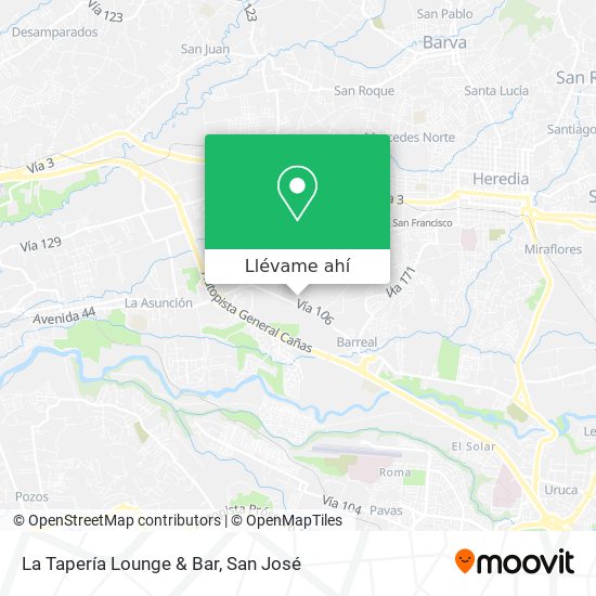 Mapa de La Tapería Lounge & Bar