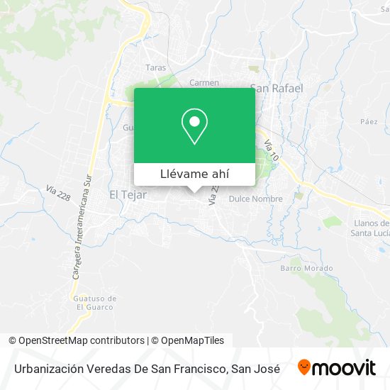 Mapa de Urbanización Veredas De San Francisco