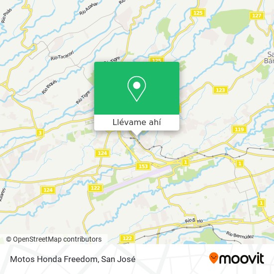 Mapa de Motos Honda Freedom