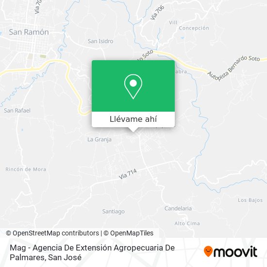 Mapa de Mag - Agencia De Extensión Agropecuaria De Palmares